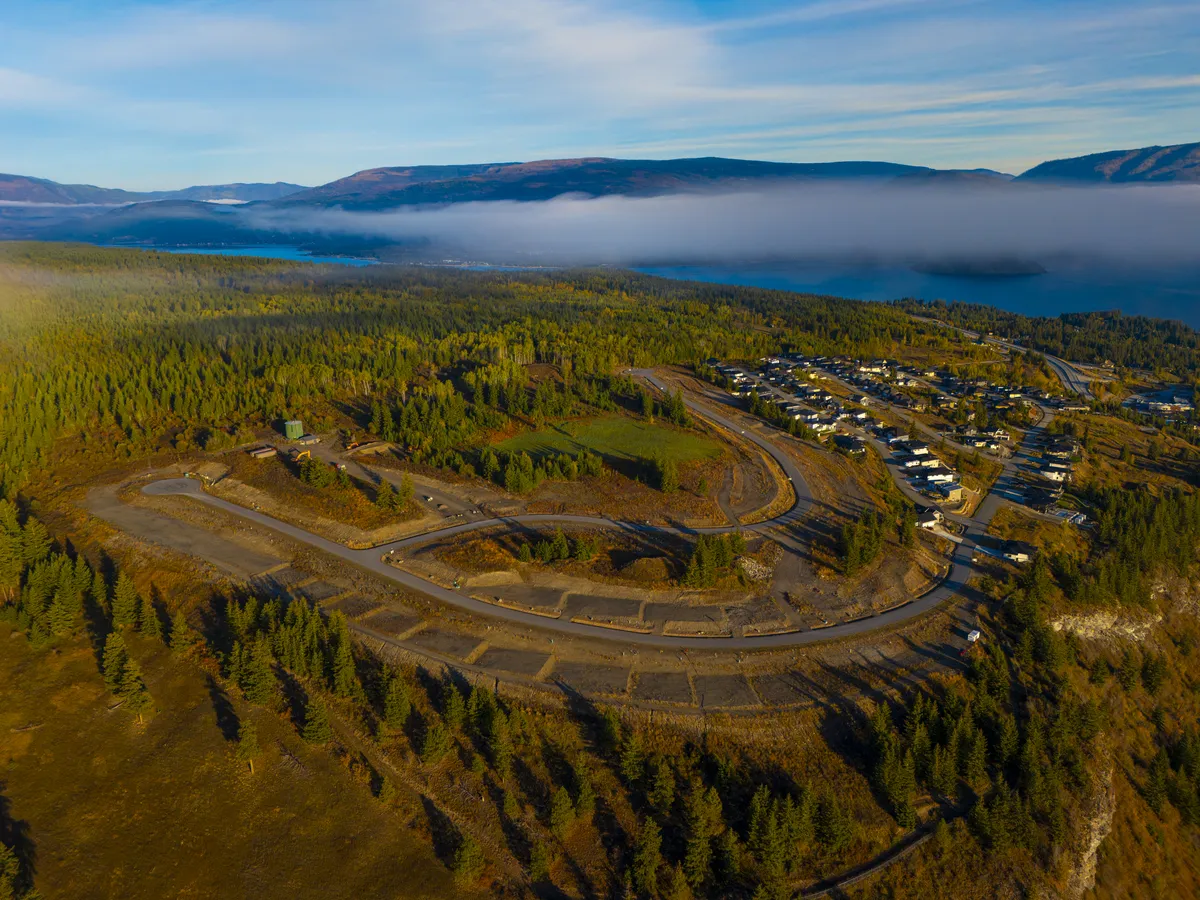 Aerial view of the Highlands Phase 3 development above Blind Bay, October 2026