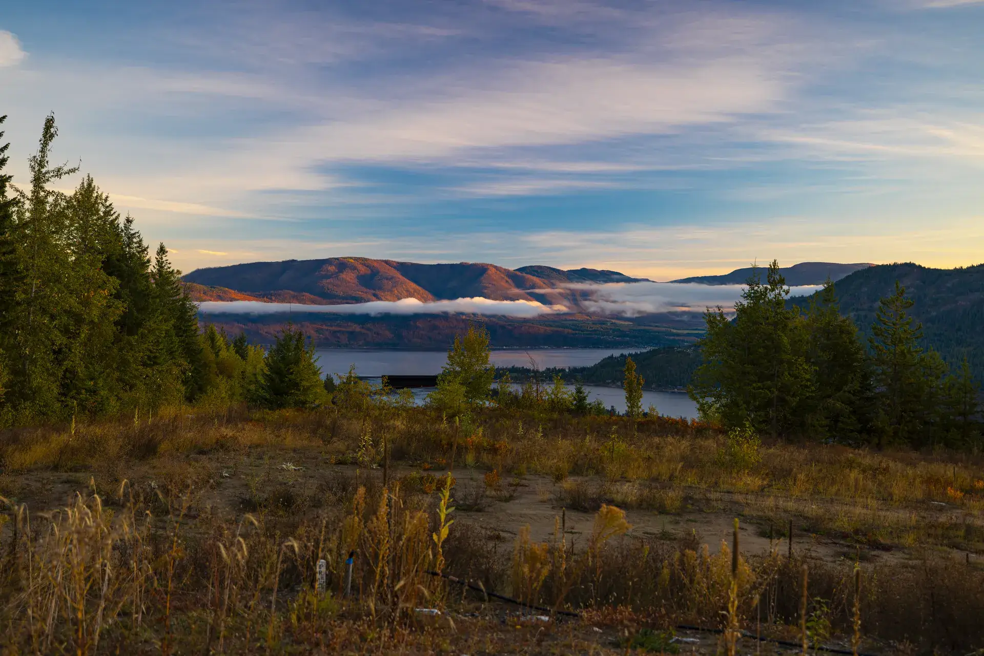 Lakefront vs lake view on Shuswap Lake: the elevated view from a cleared lot at The Highlands, Blind Bay
